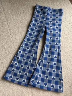 【試着のみ】emasroom Heart gingham bellbottom