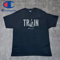 希少 Champion チャンピオン Tシャツ TRAINロゴ ブラック 黒