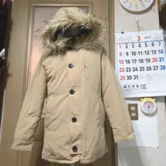 GU　ファー付きベージュダウンジャケットS