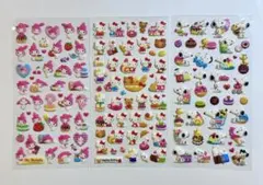 マイメロディ キティ スヌーピー ぷっくり シール 平成レトロ