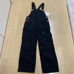 WEGO 黒 コーデュロイ サロペットS