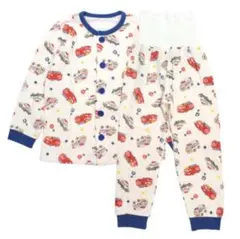 【タグ付き新品未使用】キルト パジャマ 長袖 腹巻き 男の子 車 ８０