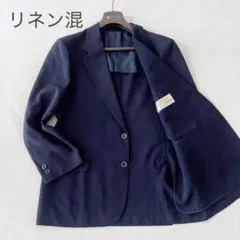通気性抜群 麻リネン混 サマージャケット 2つボタン AB5のサムネイル