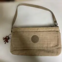 キプリング　マルチポーチ　ベージュ　used