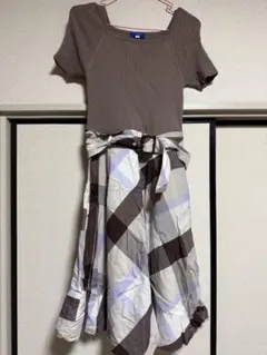 ✩ブルーレーベルクレストブリッジ✩桐谷美玲さん着用リブニットドッキングワンピース