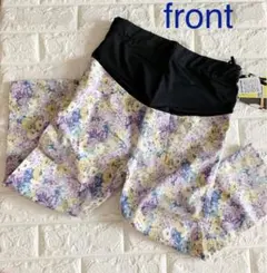 【美品】マタニティ カジュアル クロップドパンツ アジャスター付き