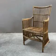 美品　横浜Kazama 籐ラタン　軽量　ハイバック　アームチェア　ハイブランド 美品 横浜Kazama 籐ラタン 軽量 ハイバック アームチェア ハイブランド