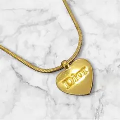 Dior ディオール ハートネックレス スネークチェーン ゴールド ロゴ 可愛いのサムネイル