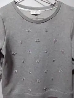 イーハイフンワールドギャラリー☆ビジュー付き☆スウェット グレー M☆新品未使用