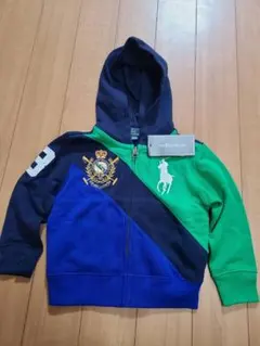新品タグ付き　ポロラルフローレン　ジップパーカー　2T　90cm