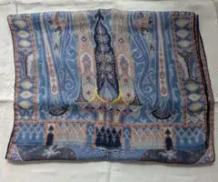 美品✨ETRO エトロ シルク混 ペイズリー イタリア製 大判ストール スカーフ ETRO エトロ ペイズリー シルク100％ 大判 スカーフ イタリア製