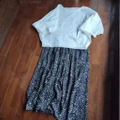 レオパード柄　キュロット　スカート　Ｌサイズ　レディース