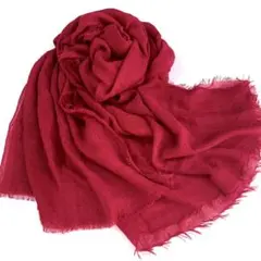 【21】大判ストール 赤 レッド 無地 トレンドカラー 差し色 インポート