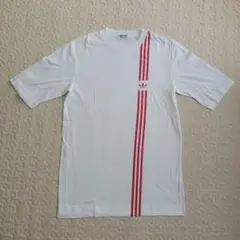adidas Tシャツ 白赤 トレフォイル デサント オールド 80sビンテージ