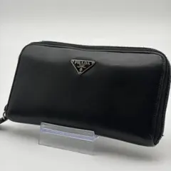 PRADA サフィアーノ ラウンドファスナー 長財布 ブラック 三角プレートのサムネイル