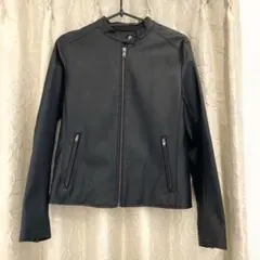 【美品】UNIQLO ブラック レザージャケット S
