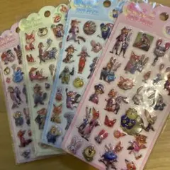 ズートピアポンポンドロップシール 4枚セット