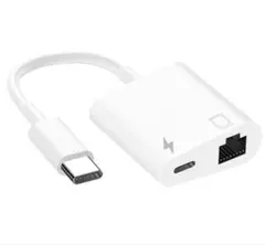 USB Cイーサネット用 アダプター　MFi認証　2イン1