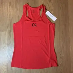 【未使用品】カルバンクライン CKロゴ タンクトップ レッド Sサイズ