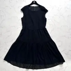 美品 完売 フォクシー ロンデ シフォンドレス ネイビー 定価15万 40 