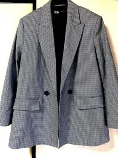 ZARA チェック柄 テーラードジャケット