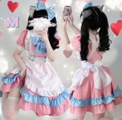 【新品未使用品 即日発送】メイド服 5点セット Mサイズ　コスプレ　甘ロリ