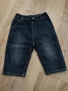 【150】ダークブルー デニムハーフパンツ