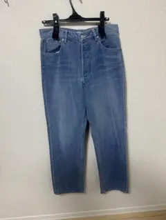 SELVEDGE FADED LIGHT DENIM WIDE PANTS 3