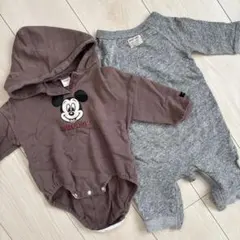gap バースデイ　ロンパース　カバーオール　ベビー服　80 ミッキー