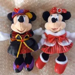 ディズニー　ぬいぐるみバッジ　ミニー
