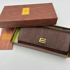 極美品】エトロ ETRO 長財布 ペイズリー柄 PVC レザー ロゴ金具 W4のサムネイル