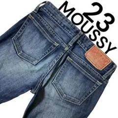 【希少】 MOUSSY デニム 23 ダメージジーンズ ローライズ ギャル