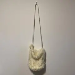 【最終価格】QUON ファー ショルダーバッグ アイボリー