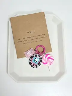 じゃらじゃらキーホルダー ピンク