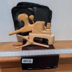 へら鮒釣り 竿掛け【白木大砲万力(中)】未使用保管品 (新品) ◇先受け・袋付き
