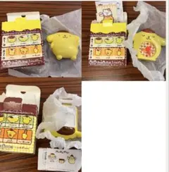 ポムポムプリン ハッピーセットベレー帽じょうぎとけい型メモスタンドころころカート
