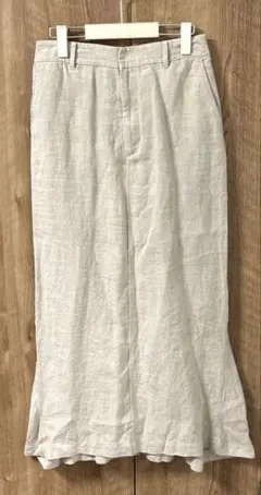 SLOBE IENA スローブイエナ　リネンタイトフレアスカート　ベージュ　38