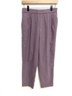 【GLOBALWORK】プリーツ入りパープルカジュアルパンツ✨L