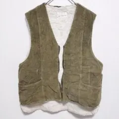 ヴィンテージ ボア ベスト コーデュロイ リバーシブル 訳アリ