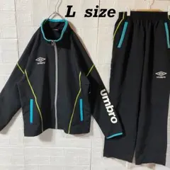 アンブロ　刺繍ロゴセットアップトラックジャケット