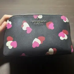 【kate spade】 ハート柄ポーチ