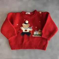 Fami&Lia 赤 ニットセーター 90