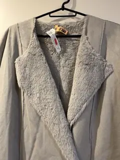 destyle グレー フェイクファー ムートンコート