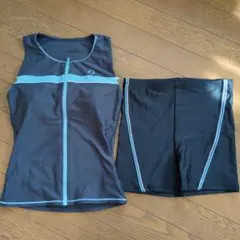 フィットネス水着　セパレートフルジップ　上下セット Mサイズ