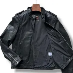 【人気 美品】ビームス　レザージャケット　黒　シングルライダー BEAMS ブラック シングルライダース レザージャケット BEAMS 本革