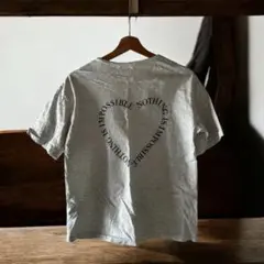 【Sサイズ】グレー Tシャツ／英字ハートロゴ入り／綿100%