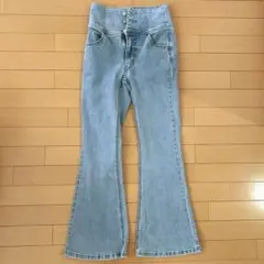 ハイウエスト フレアパンツ デニムのサムネイル