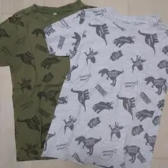 恐竜プリントTシャツ2枚セット 130cm