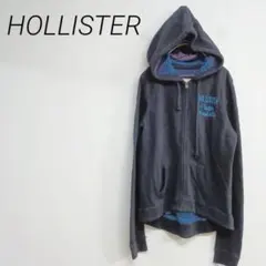 HOLLISTER ブラック　フード付きジップアップパーカーXS ☆3195のサムネイル