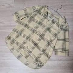 【新品未使用】ROPE PICNIC チェック柄 Vネックシャツ 半袖 五分袖